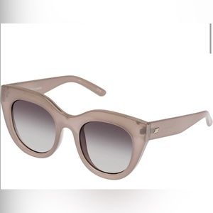 Le Specs Air Heart Sunglasses In Oatmeal